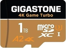 Gigastone 4k Game Turbo R160/W130 microSDXC 1TB Kit, UHS-I U3, A2, Class 10
