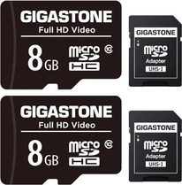 Gigastone Full HD Video R85/W15 microSDHC 8GB Kit, Class 10, 2er-Pack
