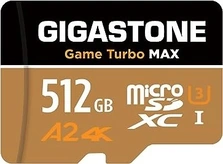 Gigastone Game Turbo MAX R160/W130 microSDXC 512GB Kit, UHS-I U3, A2, Class 10
