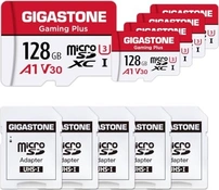Gigastone Gaming Plus R100/W50 microSDXC 128GB Kit, UHS-I U3, A1, Class 10, 5er-Pack