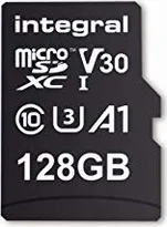 Integral High Speed R100/W45 microSDXC 128GB Kit, UHS-I U3, A1, Class 10