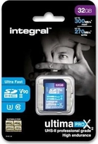 Integral ULTIMAPRO X2 R300/W270 SDHC 32GB, UHS-II U3, Class 10