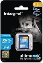 Integral ultima PRO X2 R260/W100 SDXC 512GB, UHS-II U3, Class 10