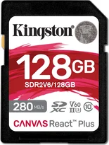 Kingston Canvas React Plus V60 R280/W100 SDXC 128GB, UHS-II U3, Class 10