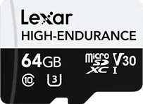 Lexar High-Endurance R100/W35 microSDXC 64GB, UHS-I U3, Class 10