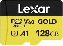 Lexar Professional GOLD R280/W100 microSDXC 128GB Kit, UHS-II U3, A1, Class 10