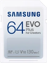 Samsung EVO Plus for Creators R130 SDXC 64GB, UHS-I U1, Class 10