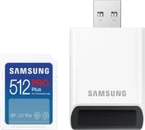 Samsung PRO Plus for Professionals R180/W130 SDXC 512GB USB-Kit, UHS-I U3, Class 10