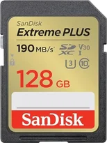 SanDisk Extreme PLUS R190/W90 SDXC 128GB, UHS-I U3, Class 10