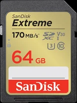 SanDisk Extreme R170/W80 SDXC 64GB, UHS-I U3, Class 10