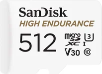 SanDisk High Endurance R100/W40 microSDXC 512GB Kit, UHS-I U3, Class 10