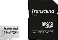 Transcend 300S R100/W20 microSDXC 64GB Kit, UHS-I U1, Class 10