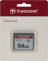 Transcend CFX602 R500/W350 CFast 2.0 CompactFlash Card 64GB