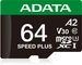 ADATA SPEED PLUS R160/W140 microSDXC 64GB Kit, UHS-I U3, A2, Class 10