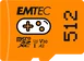 Emtec GAMING R100/W50 microSDXC 512GB, UHS-I U3, A2, Class 10