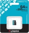 Kingston Canvas Go! Plus Gen4 R200 microSDXC 64GB, UHS-I U3, A2, Class 10