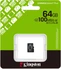 Kingston Canvas Select Plus Gen3 R100 microSDXC 64GB, UHS-I U1, A1, Class 10