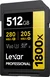 Lexar Professional 1800x Gold Series R280/W205 SDXC 512GB, UHS-II U3, Class 10