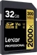 Lexar Professional 2000x Gold Series R300/W260 SDHC 32GB, UHS-II U3, Class 10