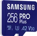 Samsung PRO Plus R160/W120 microSDXC 256GB Kit, UHS-I U3, A2, Class 10