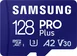 Samsung PRO Plus R180/W130 microSDXC 128GB USB-Kit, UHS-I U3, A2, Class 10