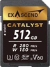 Exascend Catalyst R280/W150 SDXC 512GB, UHS-II U3, Class 10