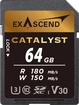 Exascend Catalyst R180/W150 SDXC 64GB, UHS-I U3, Class 10