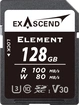 Exascend Element R100/W80 SDXC 128GB, UHS-I U3, Class 10