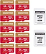 Gigastone 4K Camera Pro R95/W35 microSDXC 64GB Kit, UHS-I U3, A2, Class 10, 10er-Pack