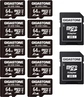 Gigastone 4K UHD Video R90/W20 microSDXC 64GB Kit,...