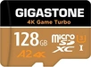 Gigastone 4k Game Turbo R100/W50 microSDXC 128GB Kit, UHS-I U3, A2, Class 10