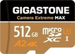 Gigastone Camera Extreme MAX R160/W130 microSDXC 512GB Kit, UHS-I U3, A2, Class 10