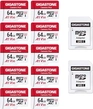 Gigastone Camera Plus R95/W35 microSDXC 64GB Kit, UHS-I U1, A1, Class 10, 10er-Pack