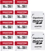 Gigastone Camera Plus R85/W15 microSDHC 16GB Kit, UHS-I U1, Class 10, 10er-Pack