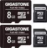 Gigastone Full HD Video R85/W15 microSDHC 8GB Kit, Class 10, 2er-Pack