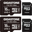 Gigastone Full HD Video R85/W15 microSDHC 16GB Kit,...