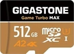 Gigastone Game Turbo MAX R160/W130 microSDXC 512GB Kit, UHS-I U3, A2, Class 10