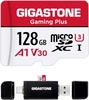 Gigastone Gaming Plus R100/W50 microSDXC 128GB Kit,...
