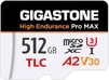 Gigastone High Endurance Pro MAX R160/W130 microSDXC 512GB Kit, UHS-I U3, A2, Class 10