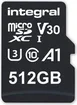 Integral High Speed R100/W45 microSDXC 512GB Kit, UHS-I U3, A1, Class 10