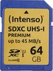 Intenso Premium R45 SDXC 64GB, UHS-I U1, Class 10