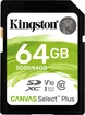 Kingston Canvas Select Plus R100 SDXC 64GB, UHS-I U1, Class 10