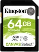 Kingston Canvas Select R80 SDXC 64GB, UHS-I U1, Class 10