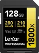 Lexar Professional 1800x Gold Series R280/W210 SDXC 128GB, UHS-II U3, Class 10