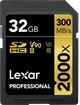 Lexar Professional 2000x Gold Series R300/W260 SDHC 32GB, UHS-II U3, Class 10