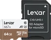 Lexar Professional 667x R100/W90 microSDXC 64GB Kit, UHS-I U3, A1, Class 10