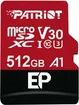 Patriot EP R90/W80 microSDXC 512GB Kit, UHS-I U3, A1, Class 10