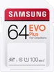 Samsung EVO Plus for Creators R100 SDXC 64GB, UHS-I U1, Class 10