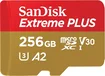 SanDisk Extreme PLUS R200/W140 microSDXC 256GB Kit, UHS-I U3, A2, Class 10