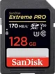 SanDisk Extreme PRO R170/W90 SDXC 128GB, UHS-I U3, Class 10